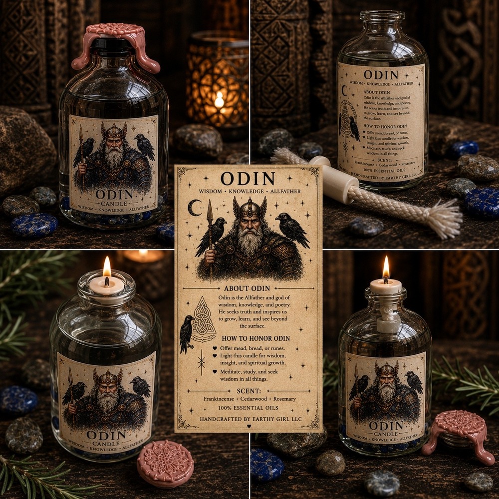 Odin God Oil Candle